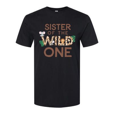 Sister Of The Wild One Animal Safari 1st Birthday Theme Softstyle® CVC T-Shirt