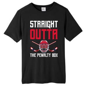 Straight Outta The Penalty Box Funny Goal Keeper Ice Hockey Gift Tall Fusion ChromaSoft Performance T-Shirt