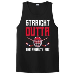 Straight Outta The Penalty Box Funny Goal Keeper Ice Hockey Gift PosiCharge Competitor Tank