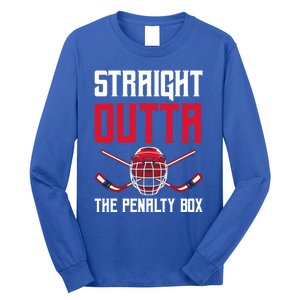 Straight Outta The Penalty Box Funny Goal Keeper Ice Hockey Gift Long Sleeve Shirt