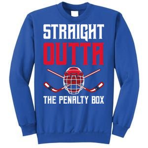 Straight Outta The Penalty Box Funny Goal Keeper Ice Hockey Gift Sweatshirt