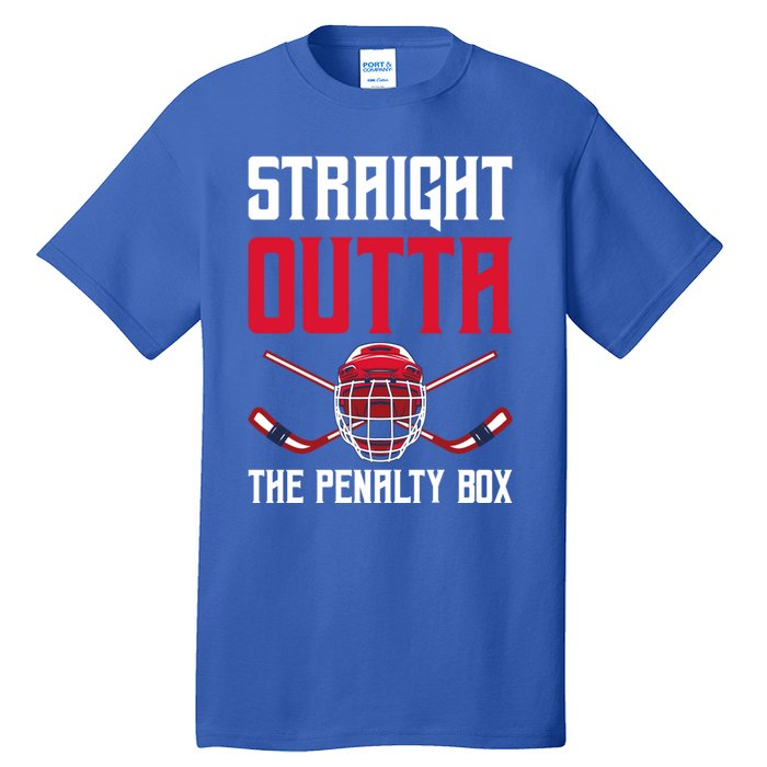 Straight Outta The Penalty Box Funny Goal Keeper Ice Hockey Gift Tall T-Shirt