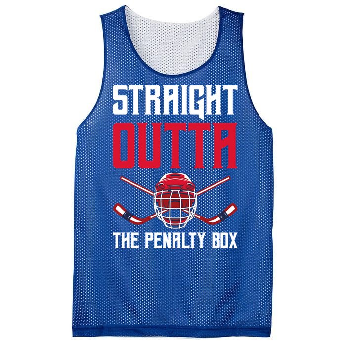 Straight Outta The Penalty Box Funny Goal Keeper Ice Hockey Gift Mesh Reversible Basketball Jersey Tank