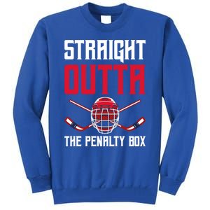 Straight Outta The Penalty Box Funny Goal Keeper Ice Hockey Gift Tall Sweatshirt