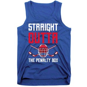 Straight Outta The Penalty Box Funny Goal Keeper Ice Hockey Gift Tank Top