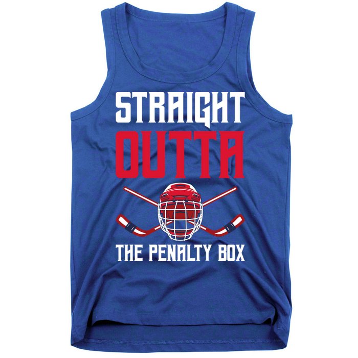 Straight Outta The Penalty Box Funny Goal Keeper Ice Hockey Gift Tank Top