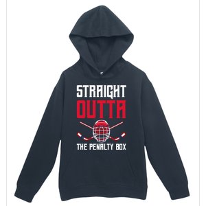 Straight Outta The Penalty Box Funny Goal Keeper Ice Hockey Gift Urban Pullover Hoodie