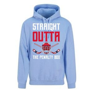 Straight Outta The Penalty Box Funny Goal Keeper Ice Hockey Gift Unisex Surf Hoodie