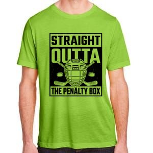 Straight Outta The Penalty Box Funny Hockey Goalie Player Gift Adult ChromaSoft Performance T-Shirt