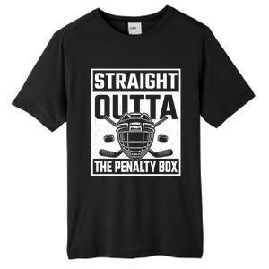 Straight Outta The Penalty Box Funny Hockey Goalie Player Gift Tall Fusion ChromaSoft Performance T-Shirt