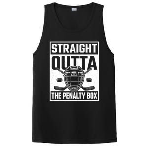 Straight Outta The Penalty Box Funny Hockey Goalie Player Gift PosiCharge Competitor Tank