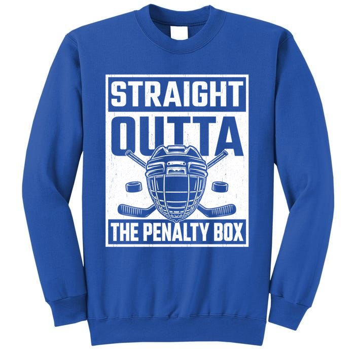 Straight Outta The Penalty Box Funny Hockey Goalie Player Gift Sweatshirt