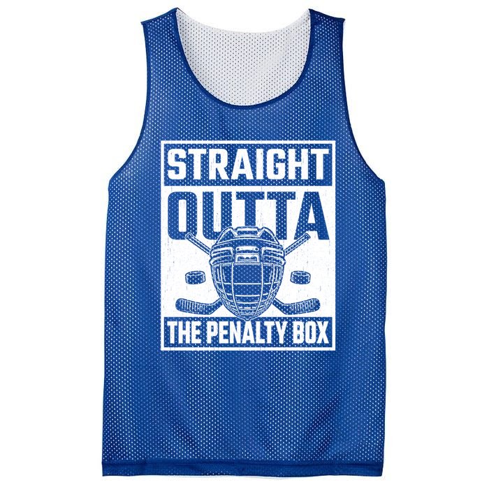 Straight Outta The Penalty Box Funny Hockey Goalie Player Gift Mesh Reversible Basketball Jersey Tank