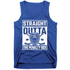 Straight Outta The Penalty Box Funny Hockey Goalie Player Gift Tank Top