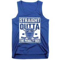 Straight Outta The Penalty Box Funny Hockey Goalie Player Gift Tank Top