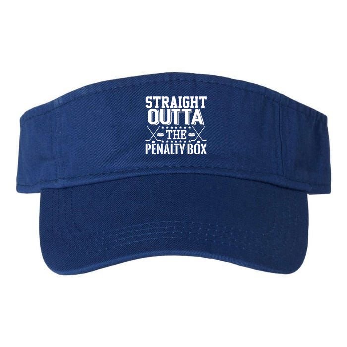 Straight Outta The Penalty Box Funny Ice Hockey Enforcer Cool Gift Valucap Bio-Washed Visor