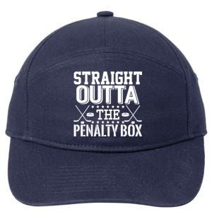 Straight Outta The Penalty Box Funny Ice Hockey Enforcer Cool Gift 7-Panel Snapback Hat