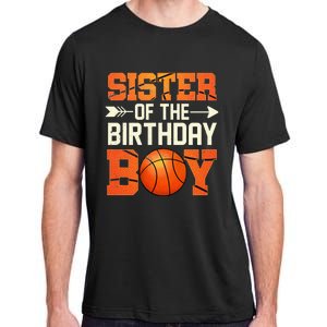 Sister Of The Birthday Basketball Mother Mom Funny Adult ChromaSoft Performance T-Shirt