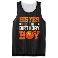 Sister Of The Birthday Basketball Mother Mom Funny Mesh Reversible Basketball Jersey Tank