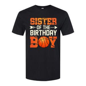 Sister Of The Birthday Basketball Mother Mom Funny Softstyle CVC T-Shirt