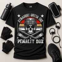 Straight Outta The Penalty Box retro Hockey Player Cooling Performance Crew T-Shirt