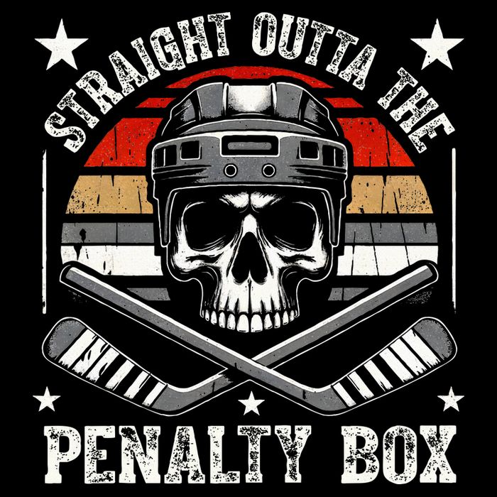 Straight Outta The Penalty Box retro Hockey Player Cooling Performance Crew T-Shirt