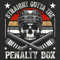 Straight Outta The Penalty Box retro Hockey Player Adult Drive Performance Visor