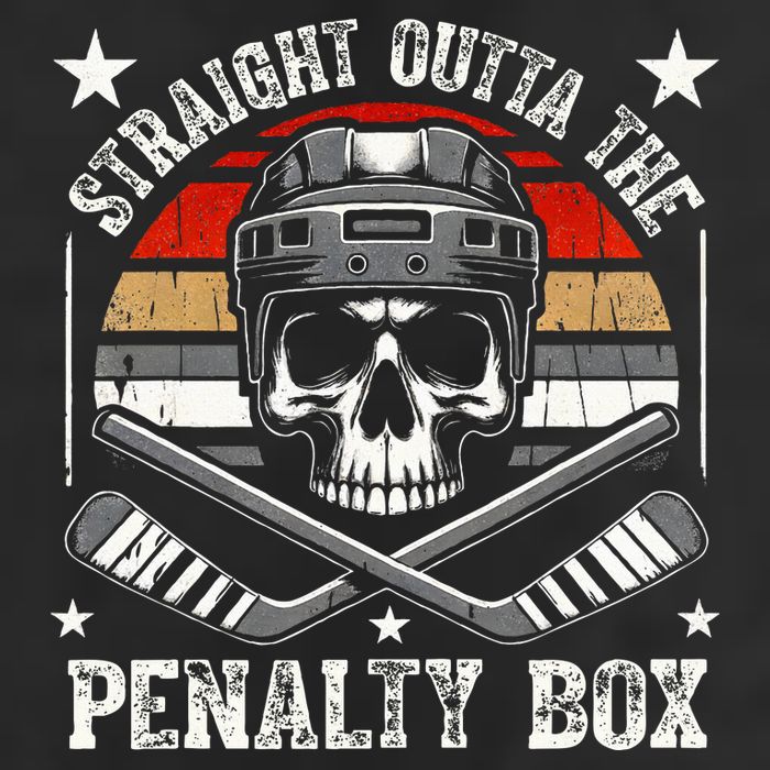 Straight Outta The Penalty Box retro Hockey Player Adult Drive Performance Visor