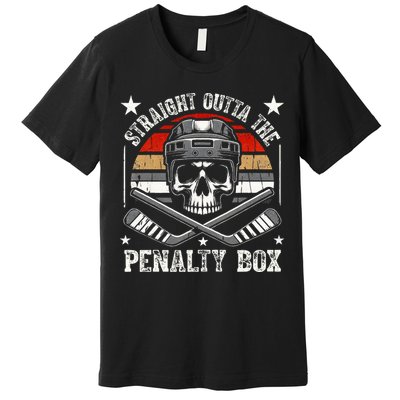 Straight Outta The Penalty Box retro Hockey Player Premium T-Shirt