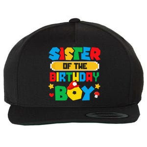 Sister Of The Birthday Boy Game Gaming Family Matching Wool Snapback Cap