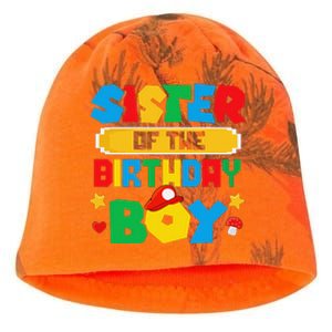 Sister Of The Birthday Boy Game Gaming Family Matching Kati - Camo Knit Beanie