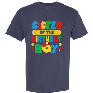 Sister Of The Birthday Boy Game Gaming Family Matching Garment-Dyed Heavyweight T-Shirt