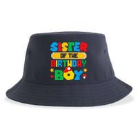 Sister Of The Birthday Boy Game Gaming Family Matching Sustainable Bucket Hat