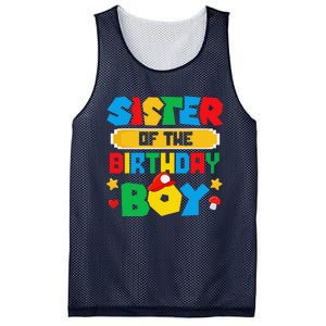 Sister Of The Birthday Boy Game Gaming Family Matching Mesh Reversible Basketball Jersey Tank