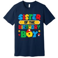 Sister Of The Birthday Boy Game Gaming Family Matching Premium T-Shirt