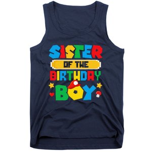 Sister Of The Birthday Boy Game Gaming Family Matching Tank Top