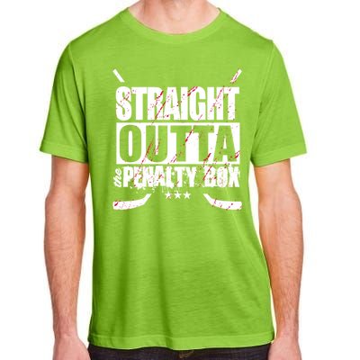 Straight Outta The Penalty Box Funny Ice Hockey Gift Adult ChromaSoft Performance T-Shirt