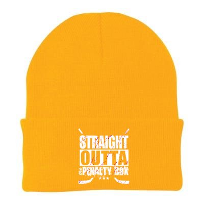 Straight Outta The Penalty Box Funny Ice Hockey Gift Knit Cap Winter Beanie