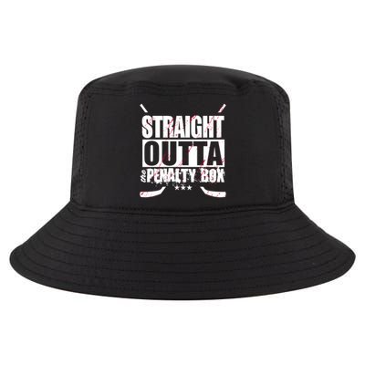 Straight Outta The Penalty Box Funny Ice Hockey Gift Cool Comfort Performance Bucket Hat