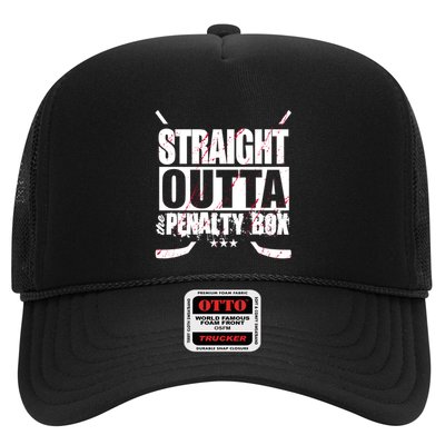 Straight Outta The Penalty Box Funny Ice Hockey Gift Trucker Hat