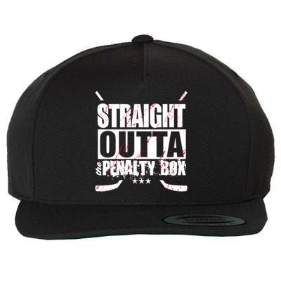 Straight Outta The Penalty Box Funny Ice Hockey Gift Wool Snapback Cap