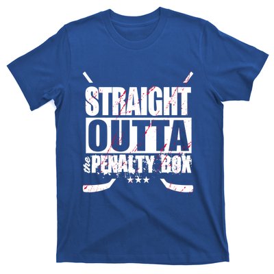 Straight Outta The Penalty Box Funny Ice Hockey Gift T-Shirt