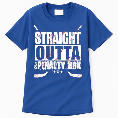 Straight Outta The Penalty Box Funny Ice Hockey Gift Tall T-Shirt