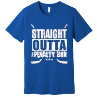 Straight Outta The Penalty Box Funny Ice Hockey Gift Premium T-Shirt