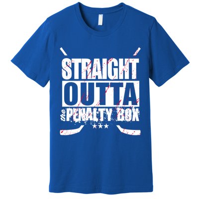 Straight Outta The Penalty Box Funny Ice Hockey Gift Premium T-Shirt