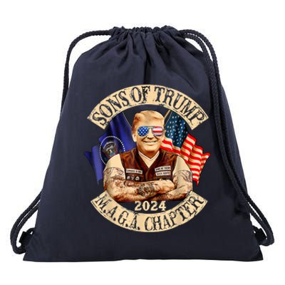 Sons Of Trump Maga Chapter 2024 4th July Drawstring Bag