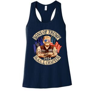 Sons Of Trump Maga Chapter 2024 4th July Women's Racerback Tank