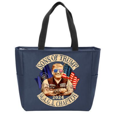 Sons Of Trump Maga Chapter 2024 4th July Zip Tote Bag