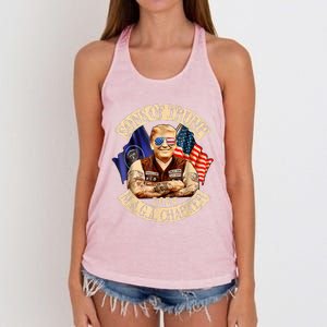 Sons Of Trump Maga Chapter 2024 4th July Women's Knotted Racerback Tank