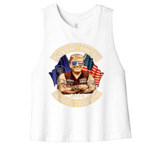 Sons Of Trump Maga Chapter 2024 4th July Women's Racerback Cropped Tank